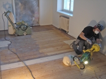 Lattian hionta ja paikkaus